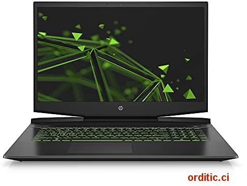 HP - Pavilion Gaming 17- Noir 17,3" FHD - NVIDIA GeForce RTX 3050Ti 4GB - Intel Core i7-11370H - RAM 16 Go - SSD 256 Go + HDD 1 To