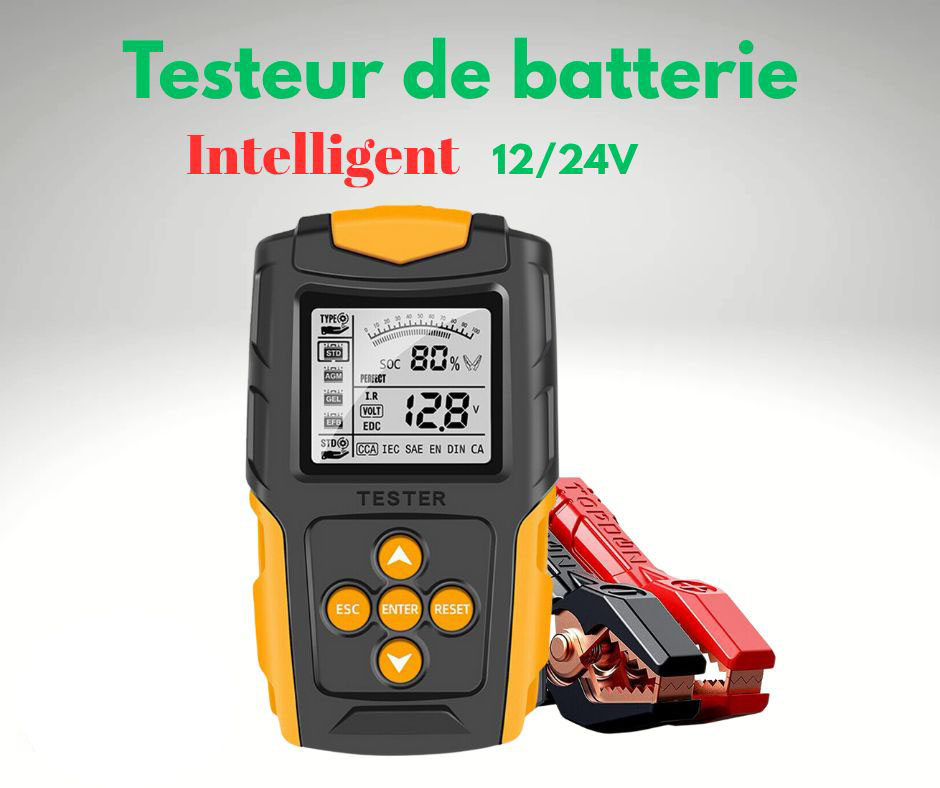 Testeur de batterie intelligent 12-24v