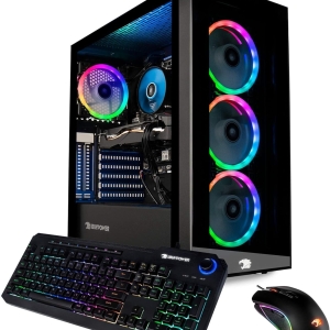 Ordinateur de bureau gaming iBUYPOWER Element 9260 Intel Core i7-9700F 3,0 GHz, NVIDIA GeForce GTX 1660 Ti 6 Go, 16 Go DDR4, SSD 512 Go, disque dur 2 To, Wi-Fi et Windows 10