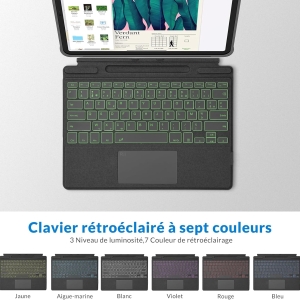 Clavier Microsoft pour Surface Pro 9, compatible Pro 8 et Pro X, AZERTY