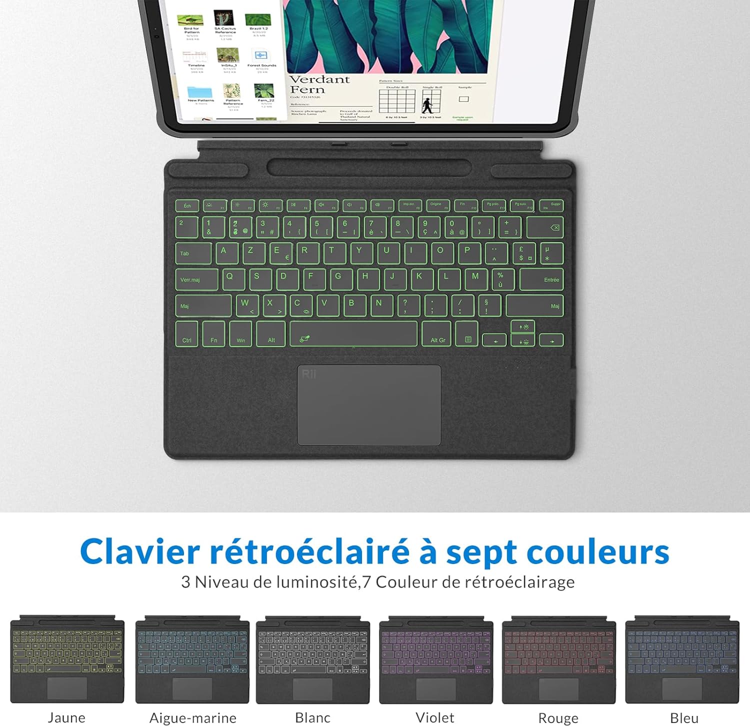 Clavier Microsoft pour Surface Pro 9, compatible Pro 8 et Pro X, AZERTY