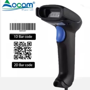LECTEUR DE CODE BARRE OCOM à main Portatif 1D/2D scanner de code barres à grande vitesse