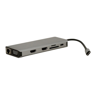 Hub USB 12 en 1 de type C vers HDTV avec 2 ports HDMI ADAPTATEUR DOCKING STATION