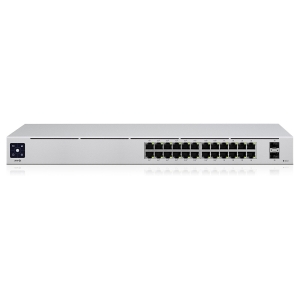 Ubiquiti UniFi USW-24-POE Commutateur PoE 24 ports 10/100/1000 Mbps (16 PoE+) + 2 ports SFP dédiés