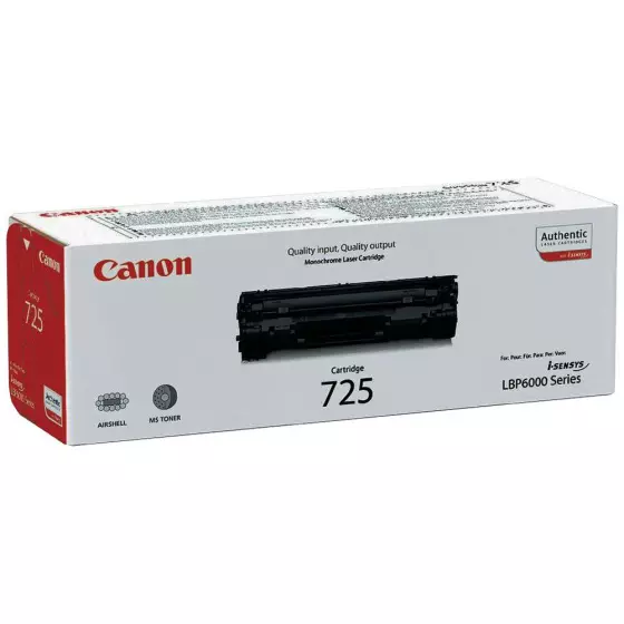 Toner CANON 725 noir de 1600 pages