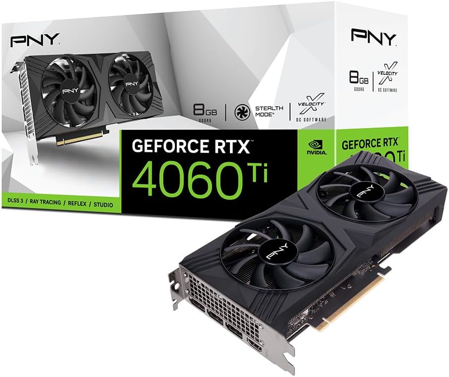 CARTE GRAPHIQUE PNY PCI EXPRESS 8GB GAMIN GEFORCE VERTO DUAL FAN RTX4060 EDITION DLSS3