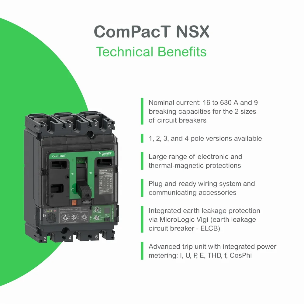 SCHNEIDER - Disjoncteur Compact 400A 4P4D NSX400F Micrologic 2.3 36KA – Image 2